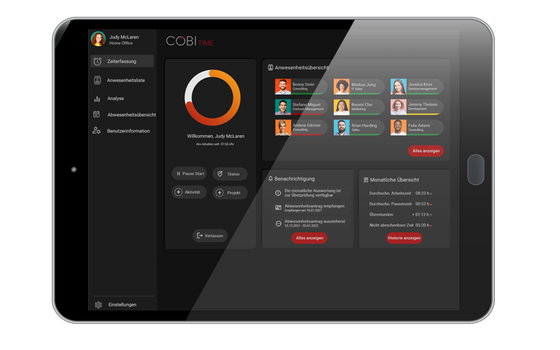 COBI.time Dashboard | ANG