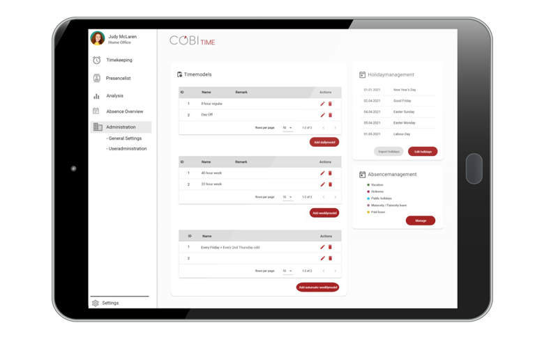 COBItime Abwesenheitsmanagement | ANG