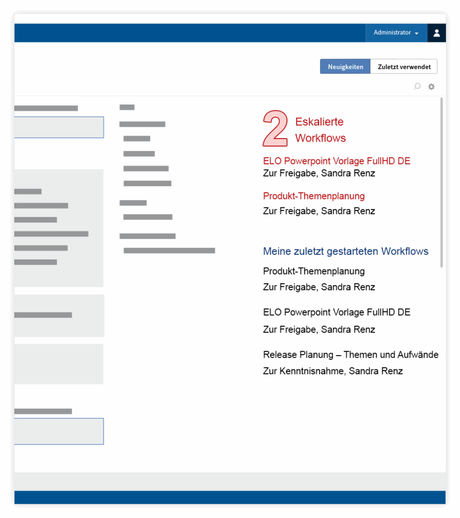 ELO ECM Eskalierte workflows | ANG