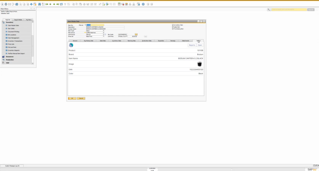 Perfion SAP Item Master Data | ANG