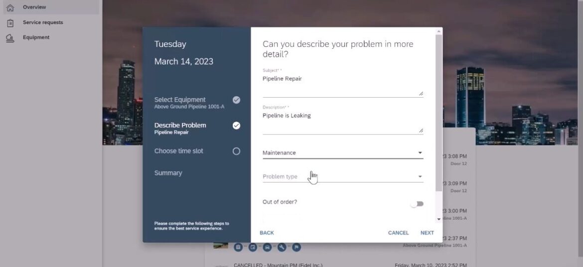 SAP FSM Self Service Tool | ANG
