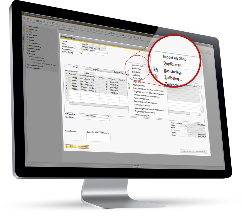 COBIedi electronic data interchange screenshot | ANG