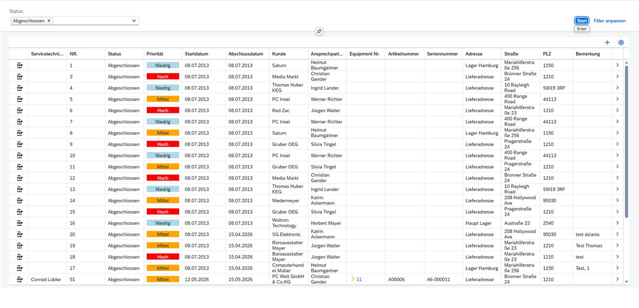 ANG Service Portal_Alle Serviceaufträge_Status2