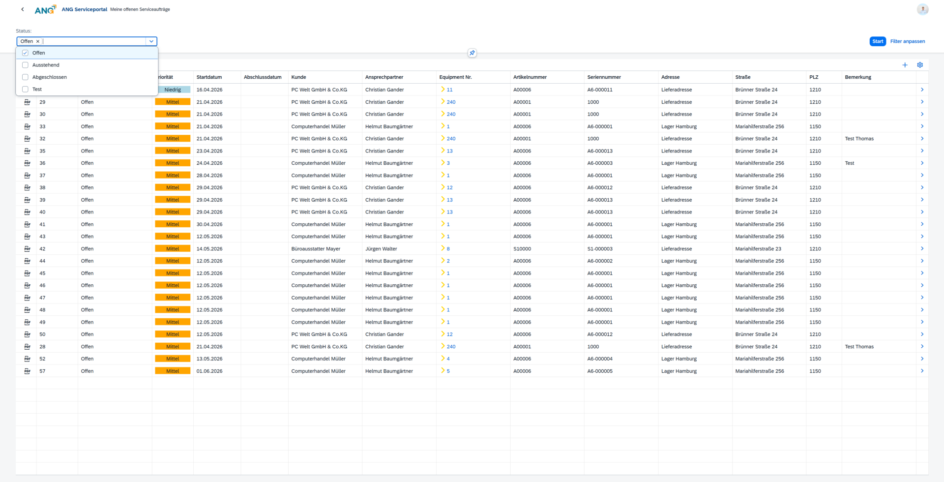 Screenshot_ANG Serviceportal_Status